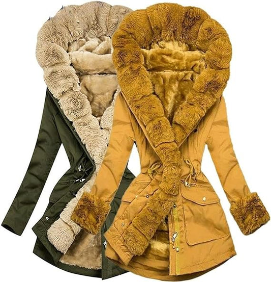 Warm Fashion Jacket for Women – Cozy Plush Lined Winter Outerwear