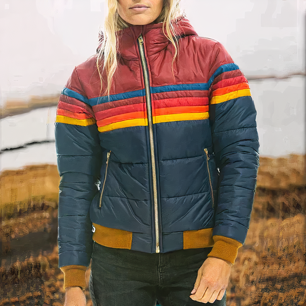 Winter Jacket for Women – Colorful Insulated Coat with Hood for Cold Weather