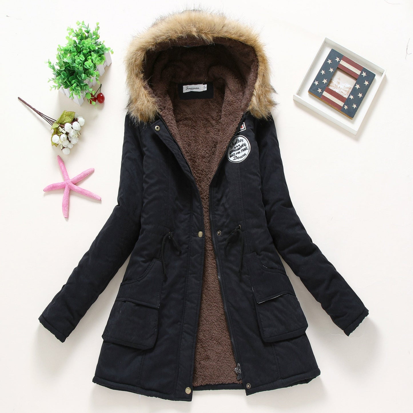 Women's Parka with Fur – Stylish Warm Winter Coat for Cold Weather Fashion