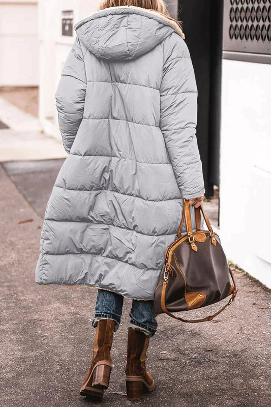 Winter Coat for Women – Long Warm Stylish Outerwear with Hood and Pockets