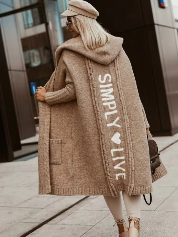 Women's Stylish Coat – Elegant Long Sleeve Outerwear for Fall and Winter