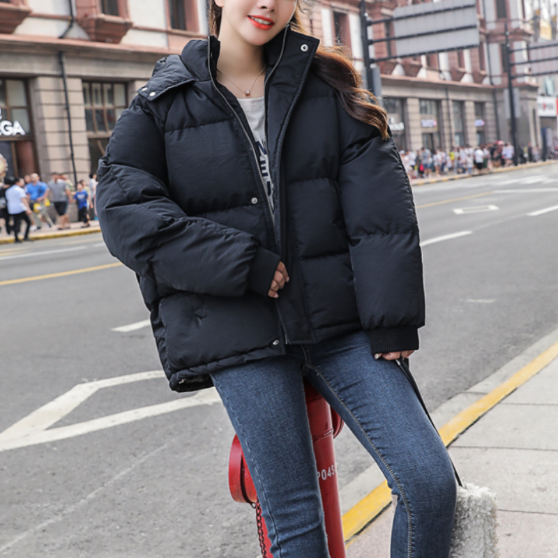 Women's Down Jacket – Loose Fit Warm Coat for Winter Fashion & Outdoor