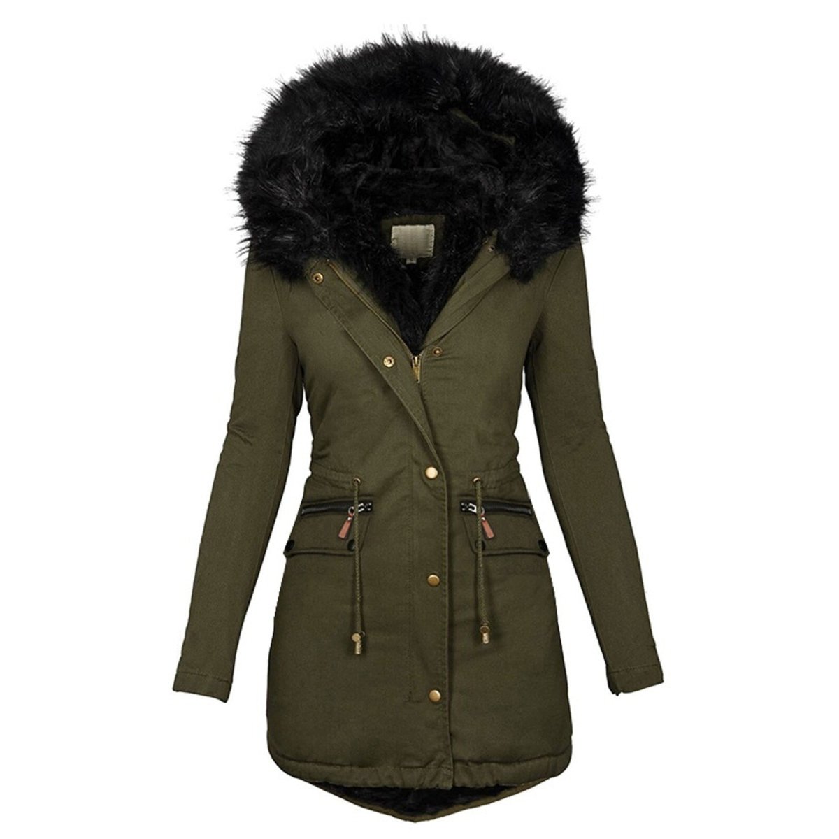 Warm Winter Jacket for Women – Stylish Insulated Coat with Hood and Pockets